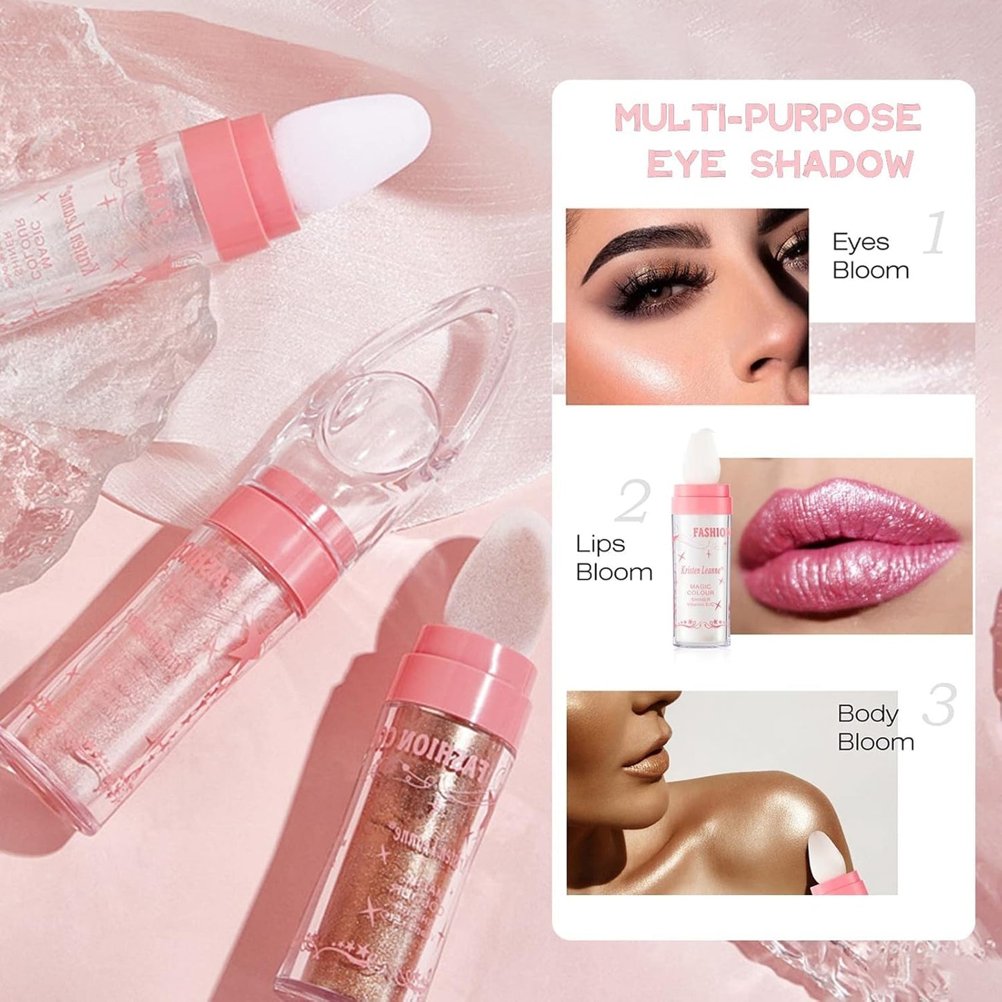 Polvo De Hadas Fairy Highlight Patting Powder Body Brightens the Natural Three-dimensional Patting Powder Blusher (03# Golden Brown)