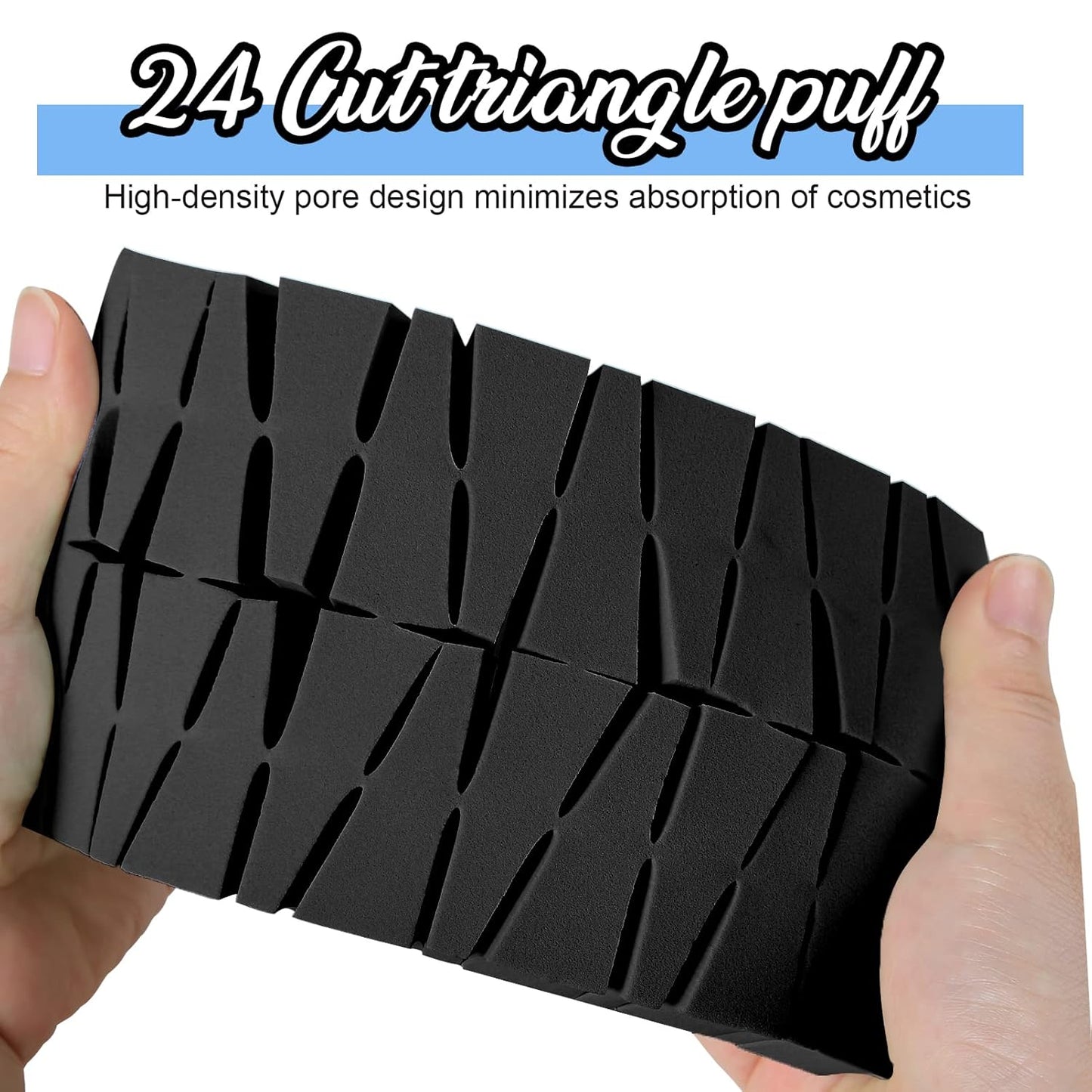 Teenitor 48 Pieces Cosmetic Makeup Sponges Wedges Beauty Blender Sponges, Small Triangle Makeup Sponge Wedges, Non-Latex Cosmetic Puff, Wedge Beauty Sponge Disposable Makeup Applicator