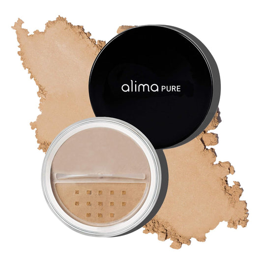 Alima Pure Matte Foundation Loose Mineral Powder Foundation Makeup, Loose Powder Makeup Oil Free Talc Free Powder, Natural Makeup Mineral Foundation Full Coverage Natural Foundation Powder .16 oz/4.5g