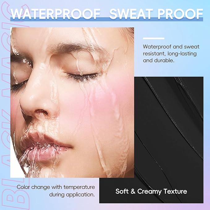 Color Changing Blusher, Black to Pink Blush for Cheek Tint PH Temperature Change Magic Moisturizing Multi-use Cream,LongLasting Waterproof Lightweight Natural-Looking Face Makeup
