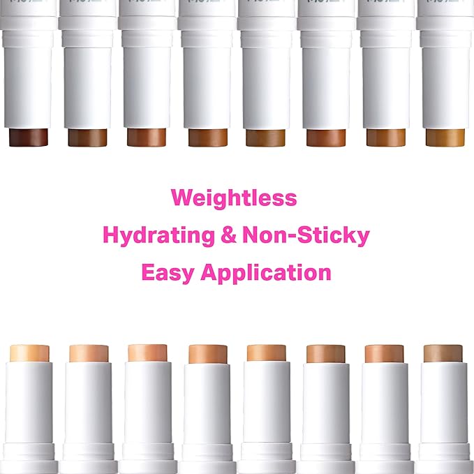 Ruby Kisses Natural Full Coverage 3-In-1 Stick Foundation. Easy to Apply, Hydrating, Lightweight, Long Lasting, Concealer and Contour Stick for Face Makeup (Cognac)