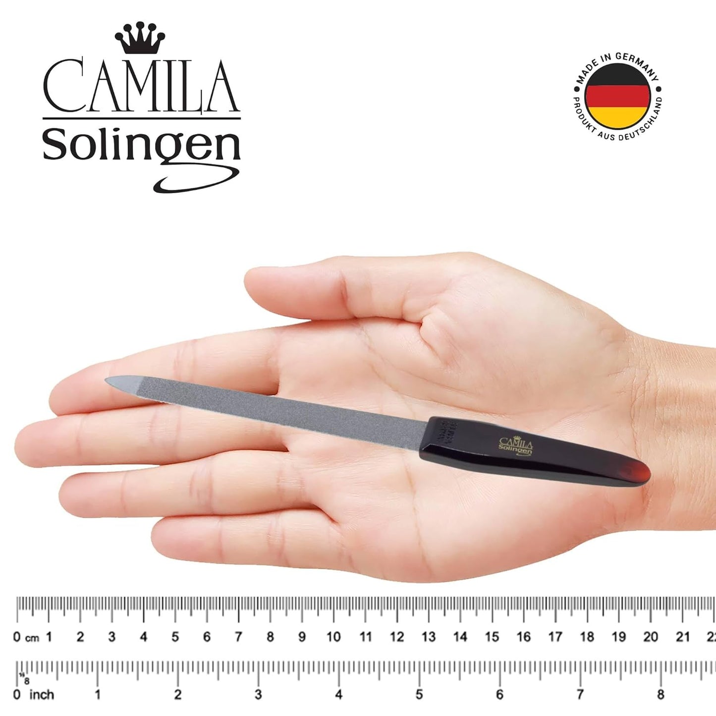 CS12-CS18 Professional 4" Fingernail Toenail Nipper/Clipper/Cutter Manicure and Pedicure Heavy Duty Super Sharp Curved Stainless Steel 15mm Blade Solingen Germany (Silver + Nail File)