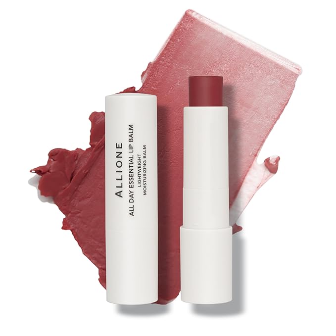 All Day Essential Tinted Lip Balm 04 Allure Rose | Natural Gloss Balm, Moisturizing Lip Care, Deep Nourishing Plant-Based Chapstick, Lasting Hydration Lip Butter for Dry Cracked Chapped Lips