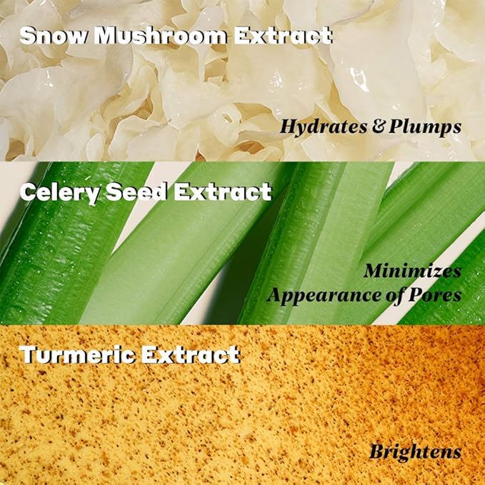 Volition Beauty Dewy Skin Kit Bundle with Celery Green Cream, Snow Mushroom Water Serum, Turmeric Brightening Polish | Age-Defies, Minimizes Pores & Brightens | Vegan, Paraben-Free & Cruelty-Free