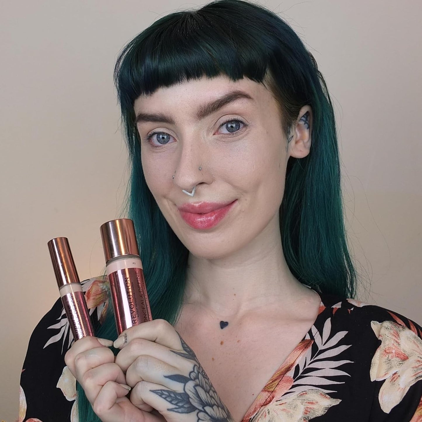 Revolution Beauty, Conceal & Define Foundation, Full Coverage, Long-Lasting Matte Finish, Vegan & Cruelty Free, F8 Light to Medium Skin Tones, 0.8 Fl.Oz.