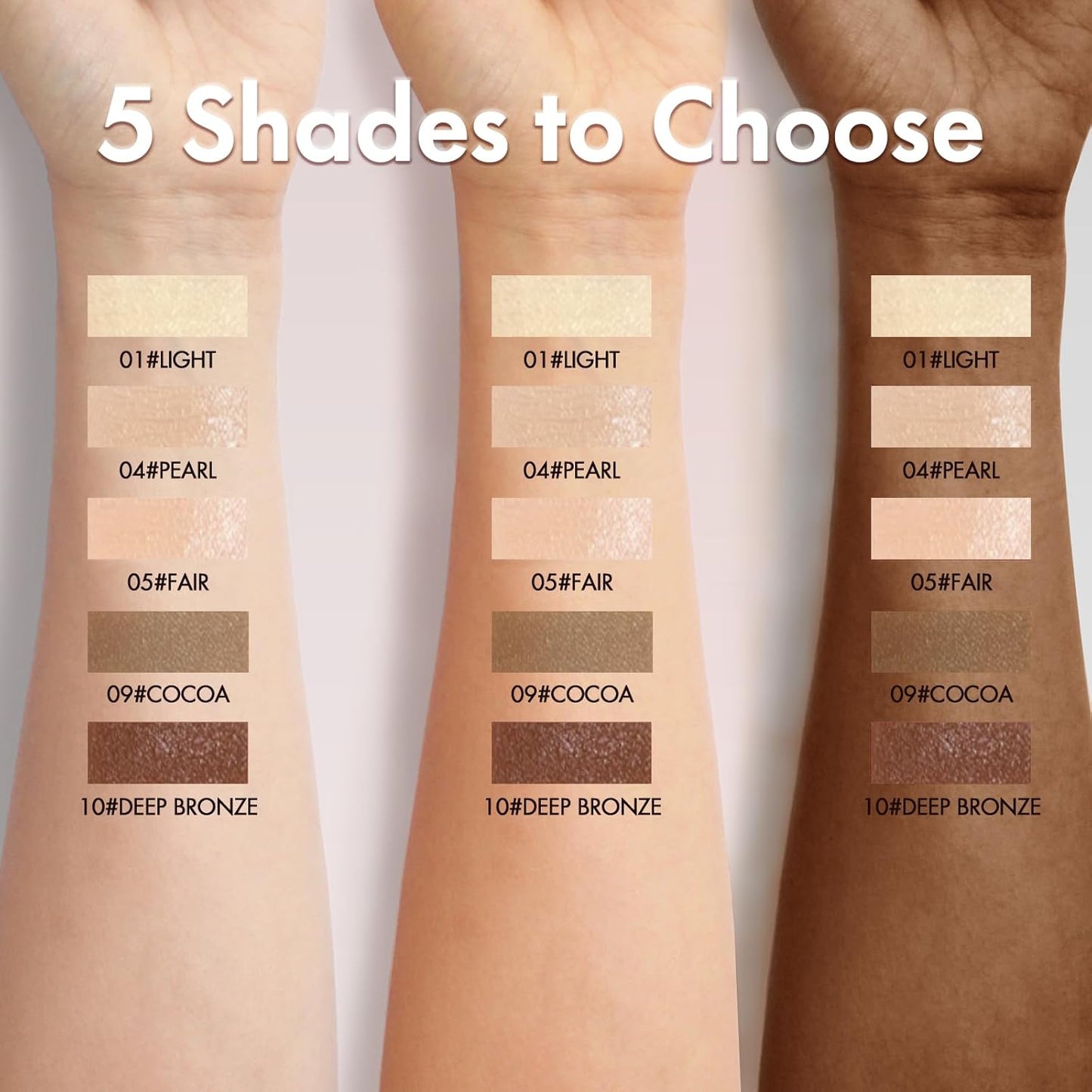 Liquid Concealer Stick Makeup, Hydrating and Lightweight for All Day, Full Coverage 01# LIGHT