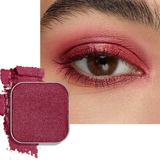 Shimmer Single Eyeshadow Refill – Plum Coloring, High Pigment, Long-lasting, No Fallout – Single Pan with Metal Base, Compatible with Magnetic Palettes – Eyeshadow Pan for DIY Makeup