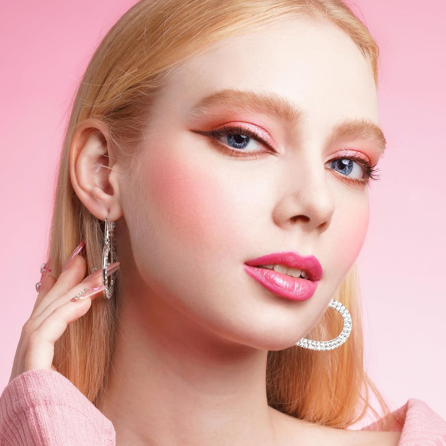 Oulac Yellow Pink Blushers for Cheeks Fair Skin Vegan,Mineral Powder Blush,Rich Colors, Buildable Blusher, Easy to Blend,Vegan,4,8g 13 Petal Blossom