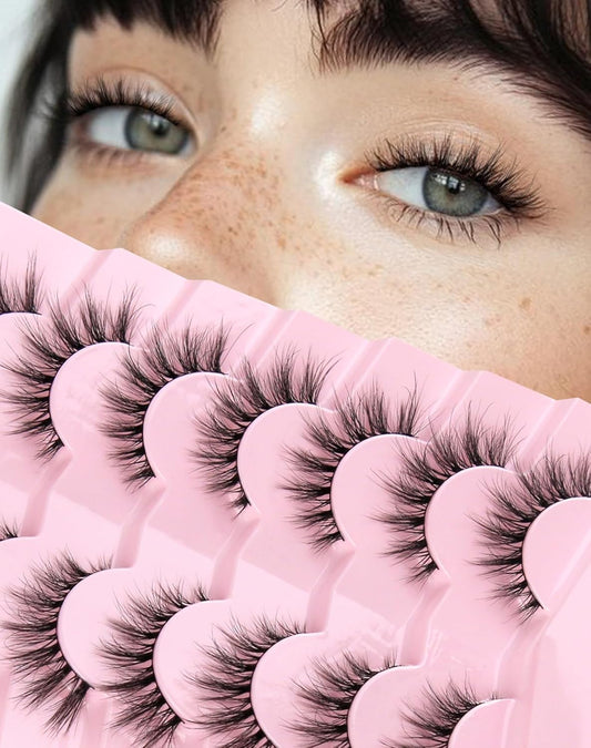 Cat Eye Lashes False Eyelashes Mink Lashes Wispy Eyelashes Natural Look Fake Eyelashes Mink Lashes Fluffy False Lashes UP8