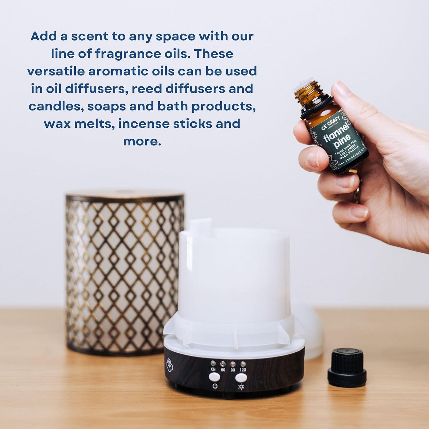 CANDECraftCo Premium Fragrance Oil – Diffuser Oils Fragrances Scented for Home, Candle Soap Making Supplies, Aromatherapy Blends for House (0.34 Fl Oz) (2-Pack, Midnight Musk)