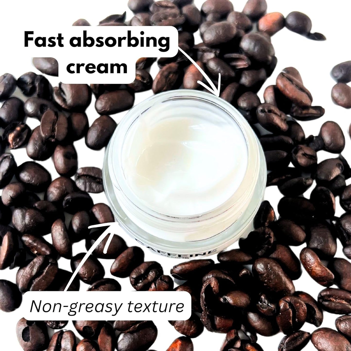 Caffeine Eye Cream | 5% Caffeine I Under Eye Cream for Dark Circles | Get Rid of Bags Under Eyes I Best Eye Cream For Wrinkles | Eye Cream For Women | Eye Cream For Men | Crema Para Ojos