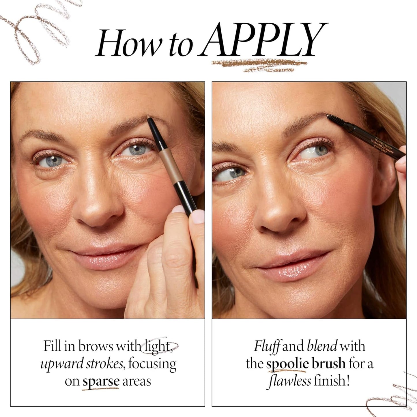 LAURA GELLER NEW YORK INKcredible Waterproof Brow Pencil- Blending Spoolie Brush - Long Lasting Eyebrow Filler (03 Medium Brown)