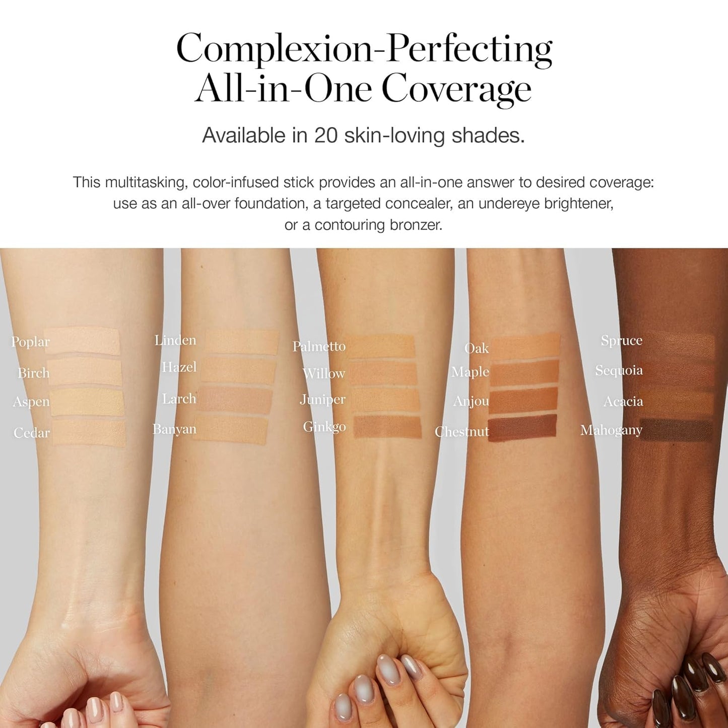 Ogee Sculpted Complexion Foundation Stick (Spruce 12.75N - Deep, Bronze Undertones) Full Coverage Foundation Makeup - Instantly Balance & Even Complexion - 70% Organic Ingredients