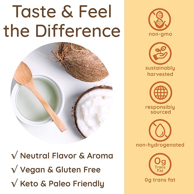 Simply as-is | Organic Refined Coconut Oil for Cooking, Baking | Neutral Flavor & Aroma | Expeller-Pressed | 128 fl oz