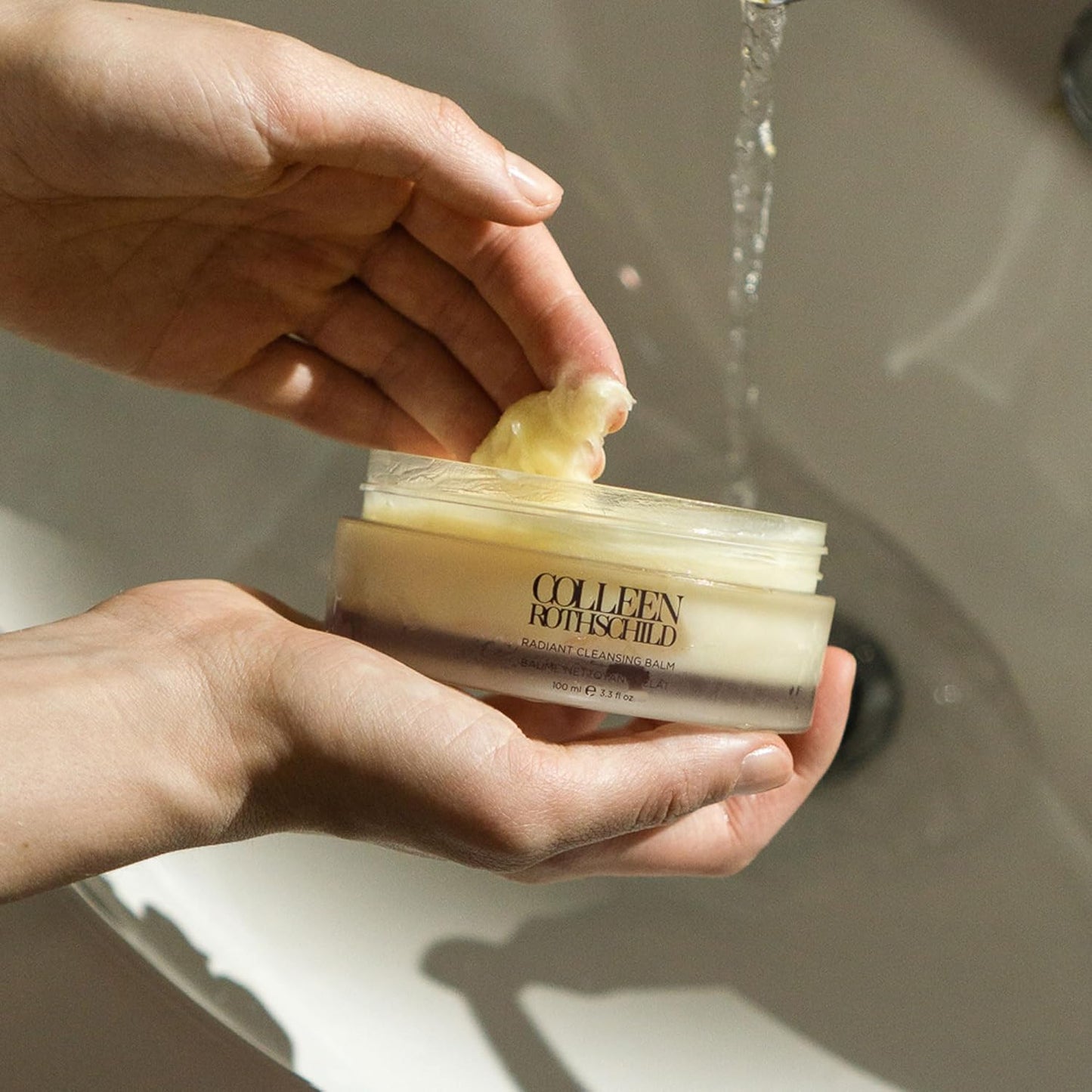 COLLEEN ROTHSCHILD Mini Radiant Cleansing Balm | Deeply Cleanses, Soothes & Removes Makeup & Impurities | Restores Luminosity | Calms & Decongests | Combats Dehydration (1 fl oz)