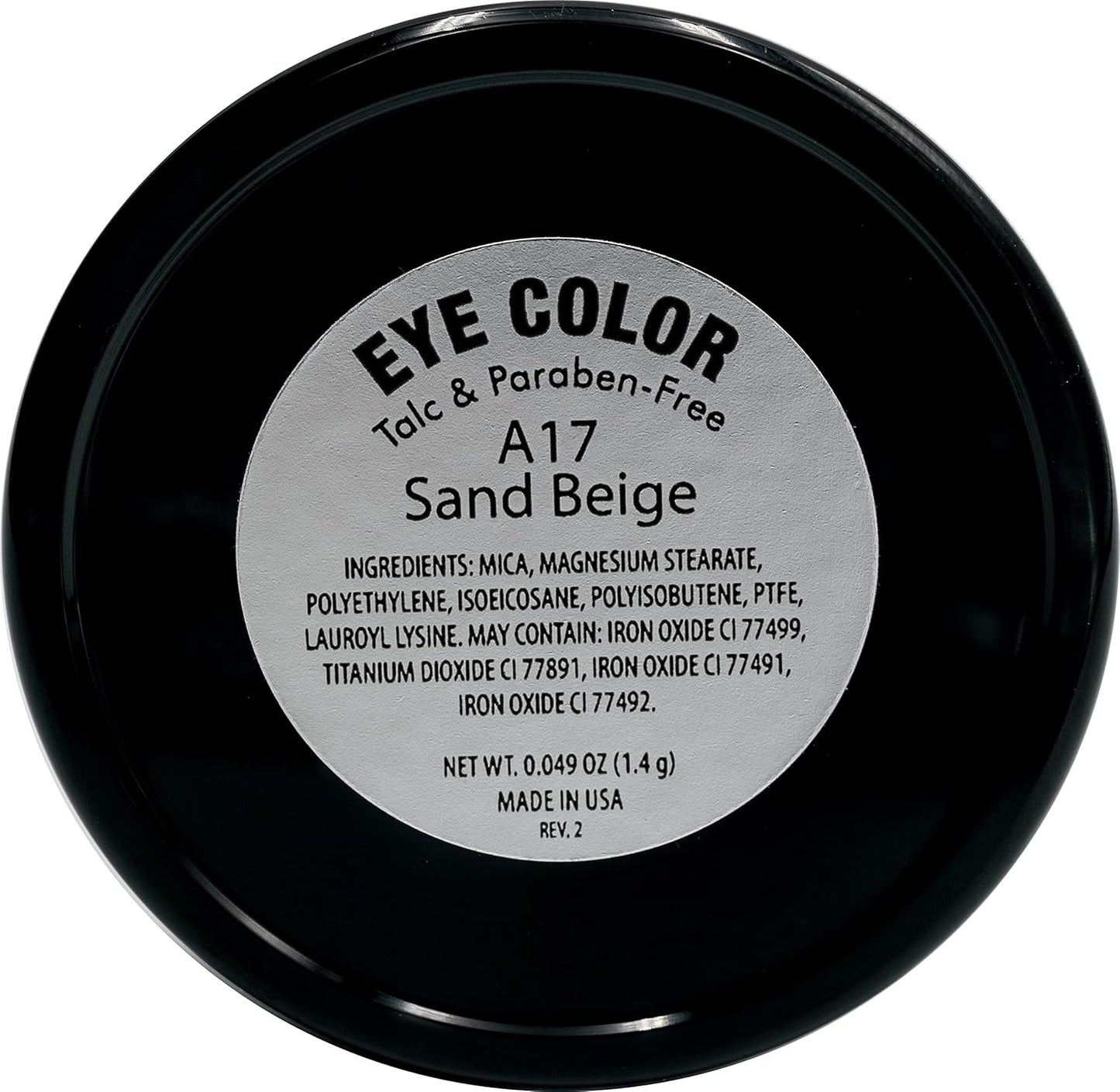 Sand Beige Cool Toned Taupe Neutral Light Brown Pressed Powder Single Vegan Eyeshadow; Talc, Paraben & Cruelty Free
