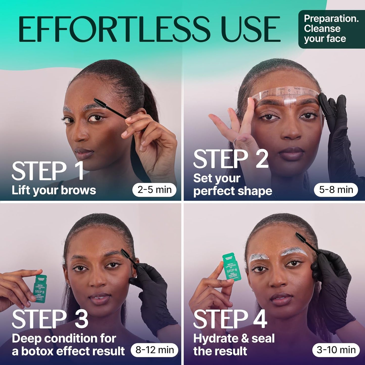 PRO Brow Lamination Kit – Eyebrow Lamination Kit with 5-Step Lifting System, Styling Brushes, Brow Rulers & Nourishing Serum – At Home Eye Brow Lamination Kit for Fuller, Defined Brows