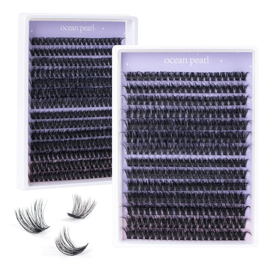 Lash Clusters Lash Extensions 280 Pcs Individual Lashes DIY Eyelash Extensions 10-16mm Length Mix Cluster Lashes Soft Natural for Makeup at Home - 60D+80D