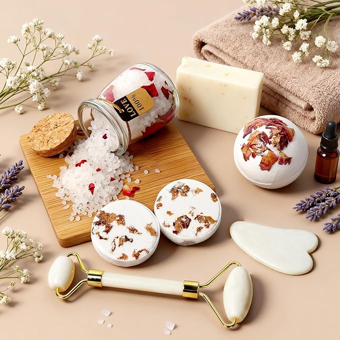 Get Well Soon Gifts Baskets for Women - Self Care Spa Care Package w/Blanket, After Surgery Inspirational Thinking of You Sympathy Gift, Relaxing Birthday Relaxation Basket for Mom Wife Her