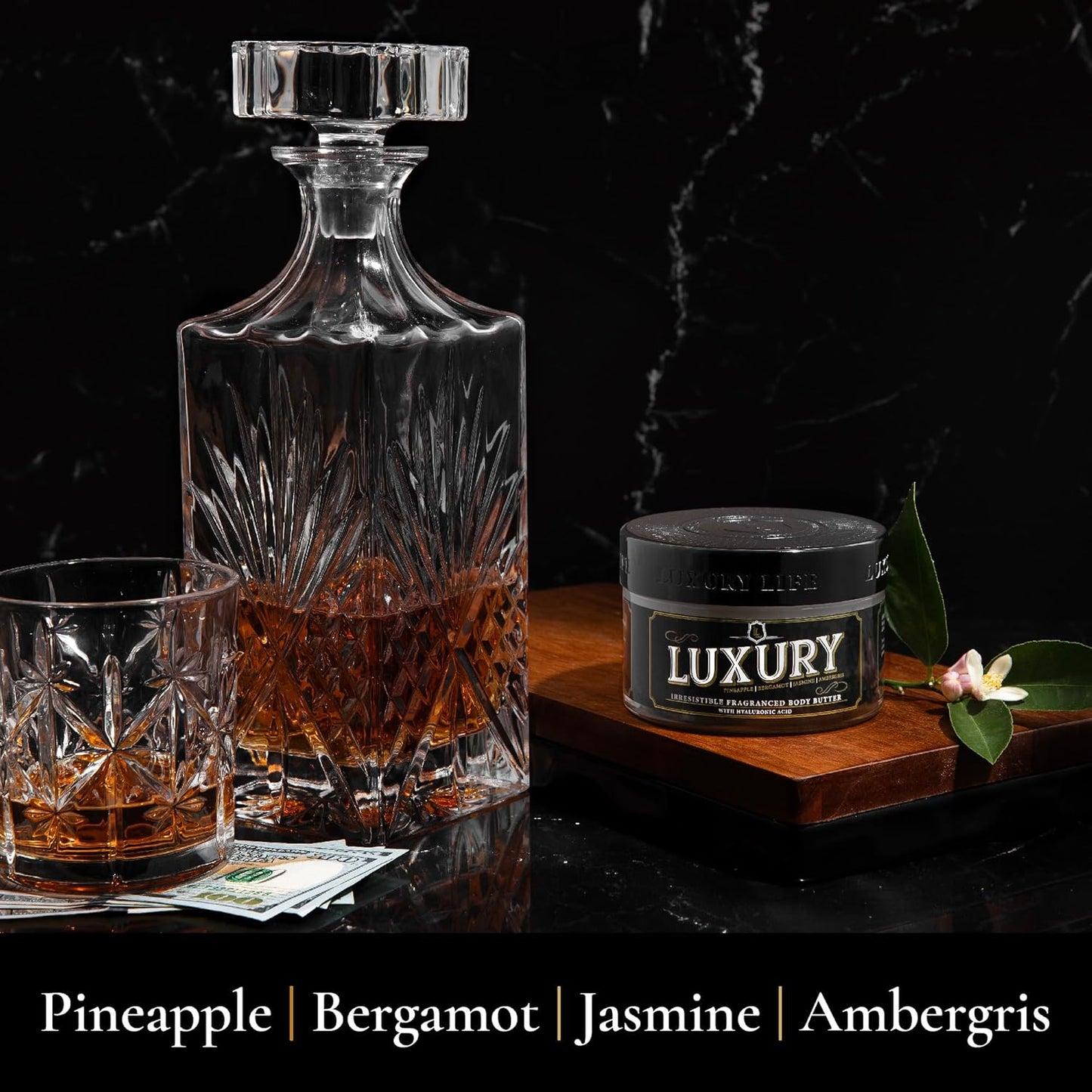 LUXURY LIFE BUTTER - Irresistibly Scented Body Butter with Hyaluronic Acid for Ultimate Moisture. Hydrates for a Non-Greasy Glamorous Glow (Presidential, Fresh Attraction, Luxury 5 oz)