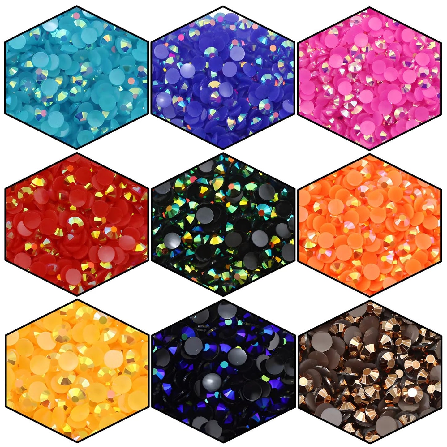 720 Pcs SS30 6mm Flatback Rhinestones for Nails Art Crafts Glitter Round Shine Gems AB Crystals DIY Clothes Shoes （Dark Purple AB）