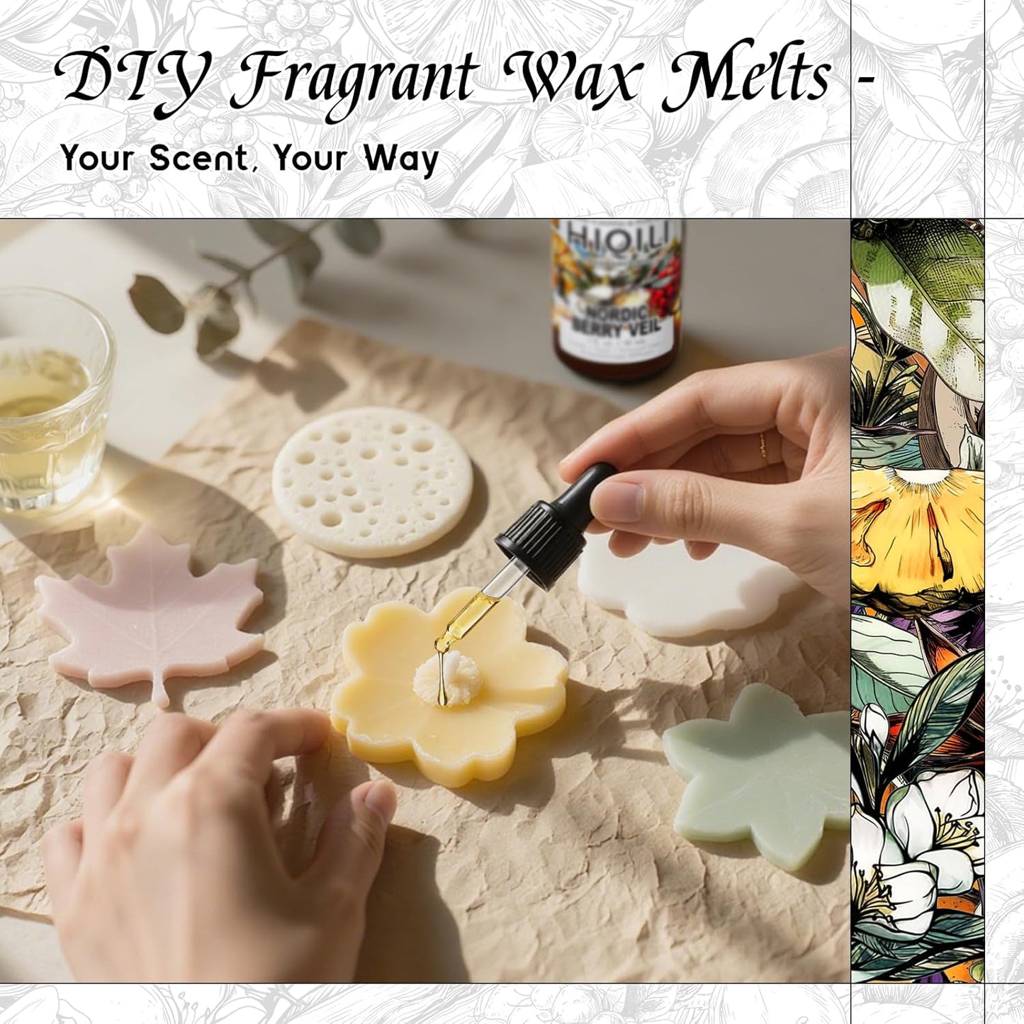 HIQILI Nordic Berry Veil Fragrance Oil for Home Diffuser, Candle & Soap Making Supplies, Luxury Hotel Scent, Essential Oil - 1 Fl Oz