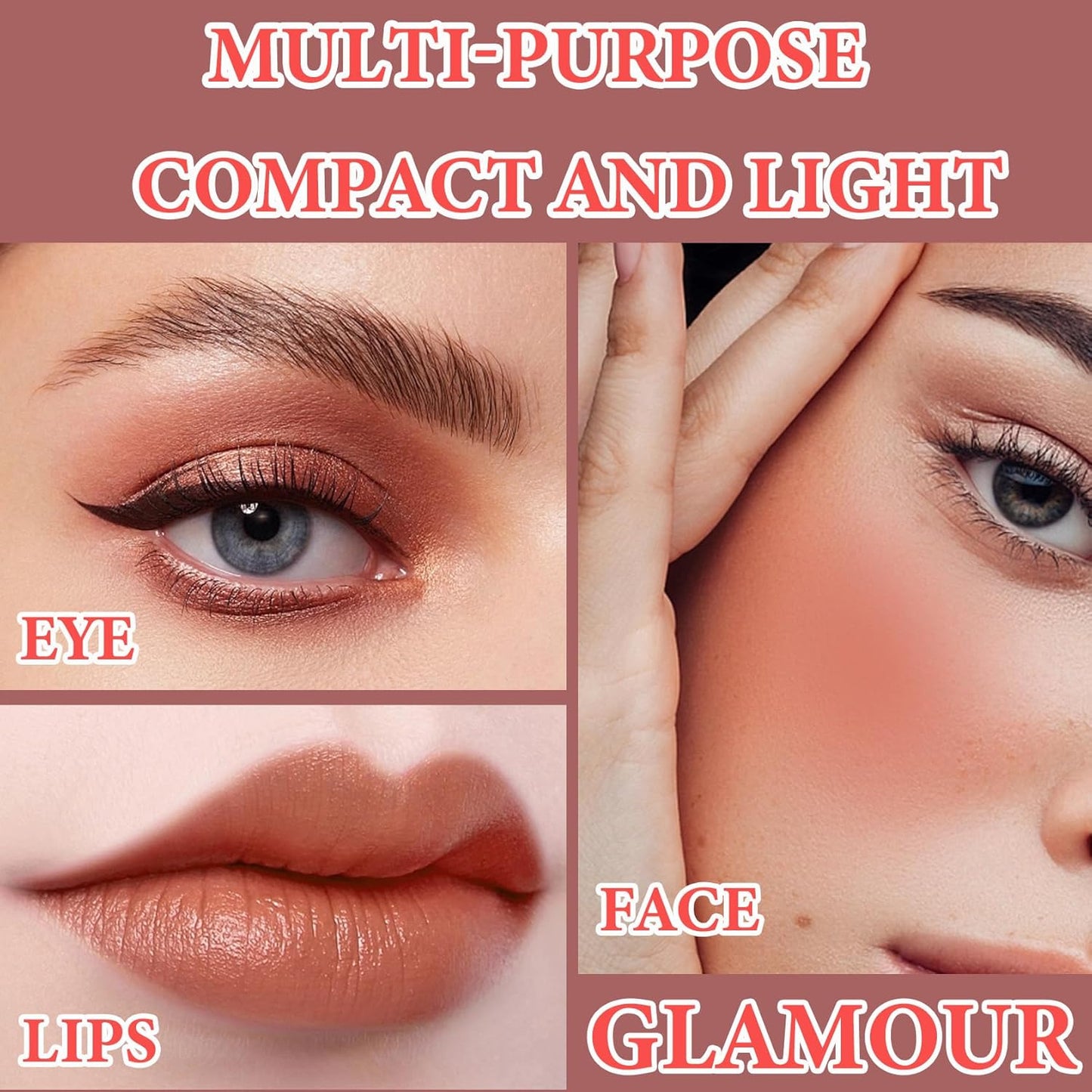 Cream Blush Stick Makeup,Blush Stick for All Skin Tones,Easy to Color,Soft Long Lasting Lightweight Blush Face Makeup Stick,Waterproof Multi Stick for Cheeks & Lip & Eyes（#103）