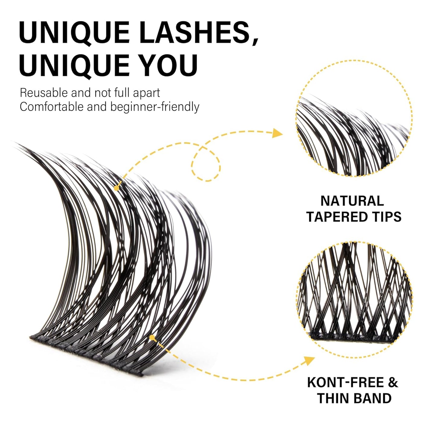 Lash Clusters 8-16mm, False Eyelashes 108pcs, Cluster Eyelash Extensions Matte Black Soft, Diy Lash Extensions D Curl Natural Lash Clusters Faux Mink Lashes Wispy（Dewy,108pcs,0.07,D,8-16MIX)