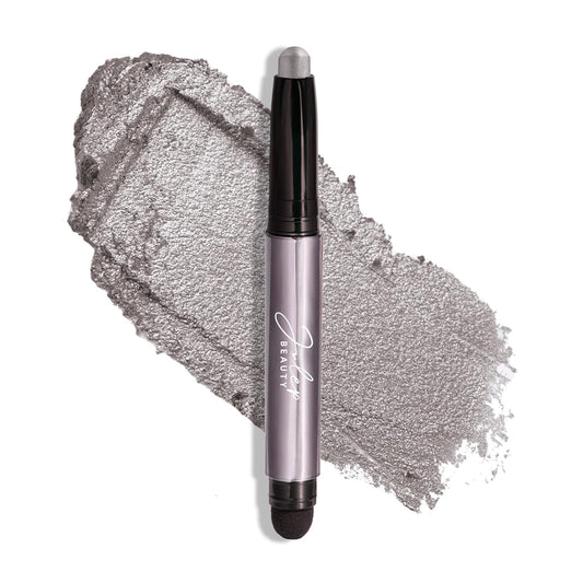 Julep Eyeshadow 101 Cream-to-Powder Waterproof Shadow Stick – Rainstorm Shimmer – Long-Lasting, Crease-Proof, Deep Silver Shimmer Cream Eyeshadow with Built-in Smudger