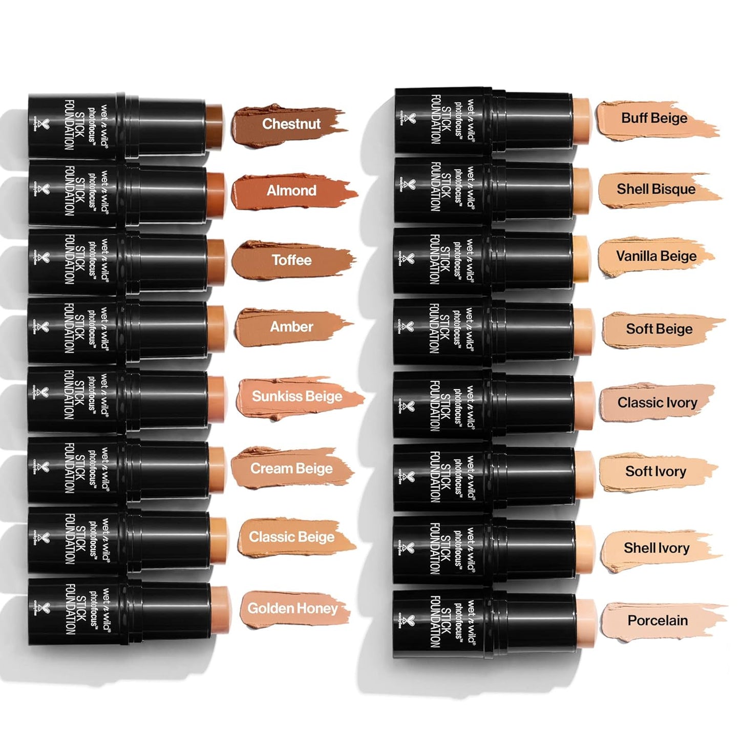 wet n wild Photo Focus Matte Foundation Stick Makeup, Soft Ivory | Vegan & Cruelty-Free