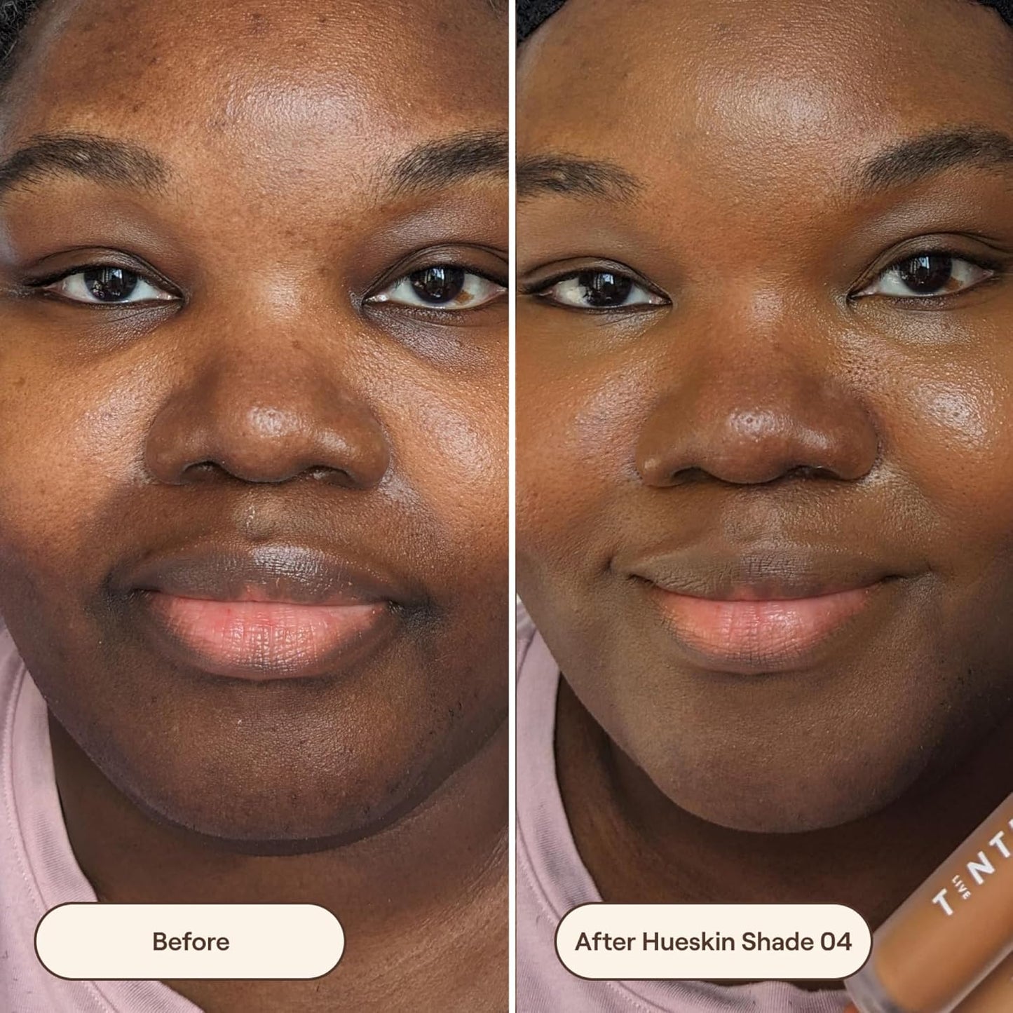 Live Tinted Hueskin Serum Concealer - Medium-to-Full Coverage Concealer with Niacinamide, & Hyaluronic Acid for Dark Circles, Fine Lines & Wrinkles, Buildable Long-Lasting Formula, 0.35 oz - Shade 4