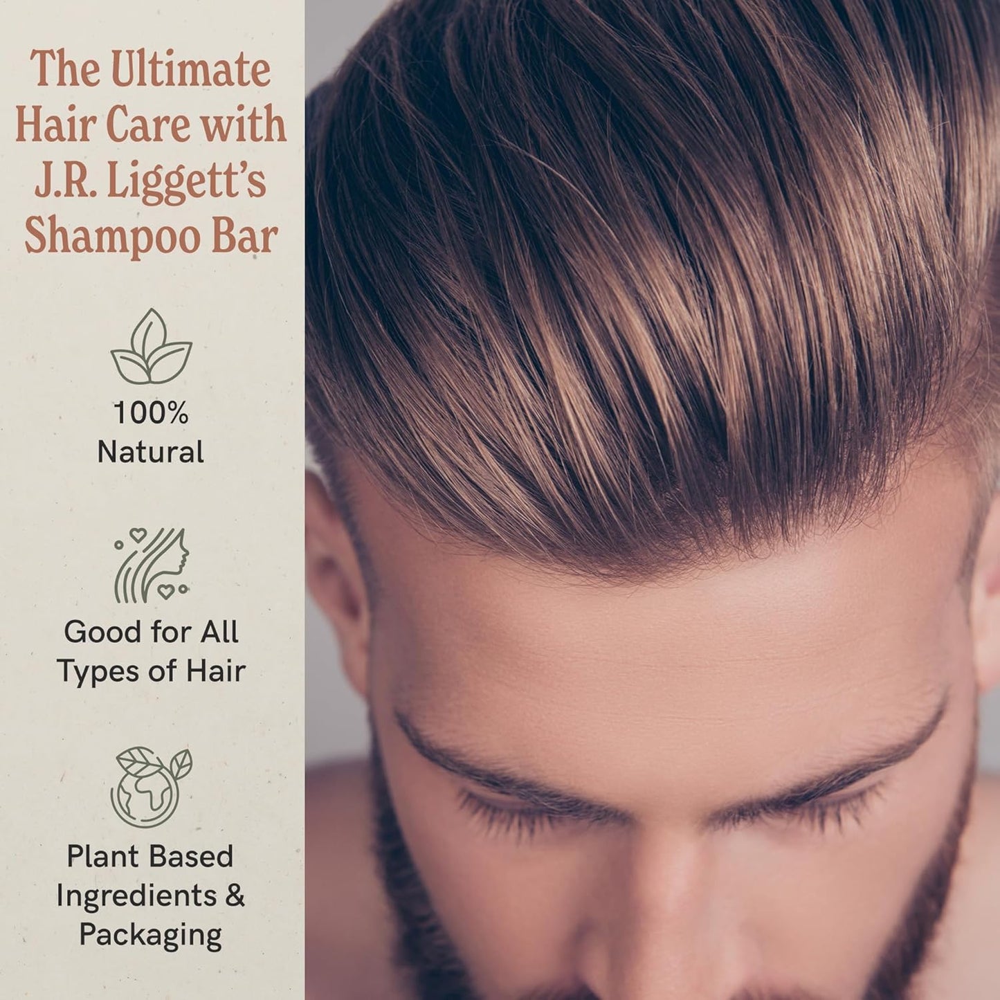 J·R·LIGGETT'S Shampoo Bar - Moisturizing Formula, All Natural Solid Bar Shampoo with Coconut Oil & Aloe Vera, Sulfate Free, Detergent Free, Restores Softness, Protect Against Breakage, 3.5 oz - 3 Pack