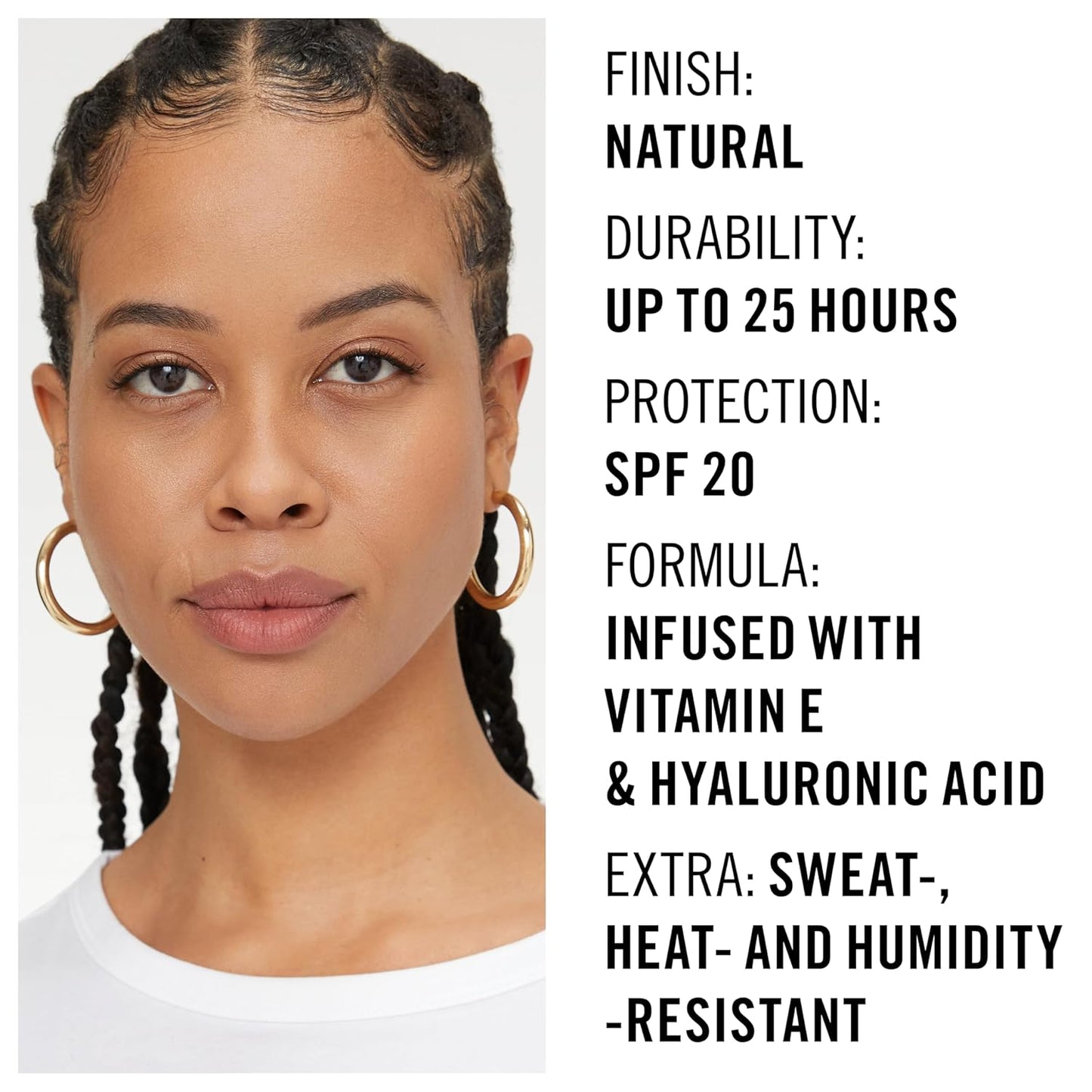 Rimmel London Lasting Finish 25HR - 400 Natural Beige - Foundation, 25-Hour Wear, Full Coverage, Waterproof, 1oz