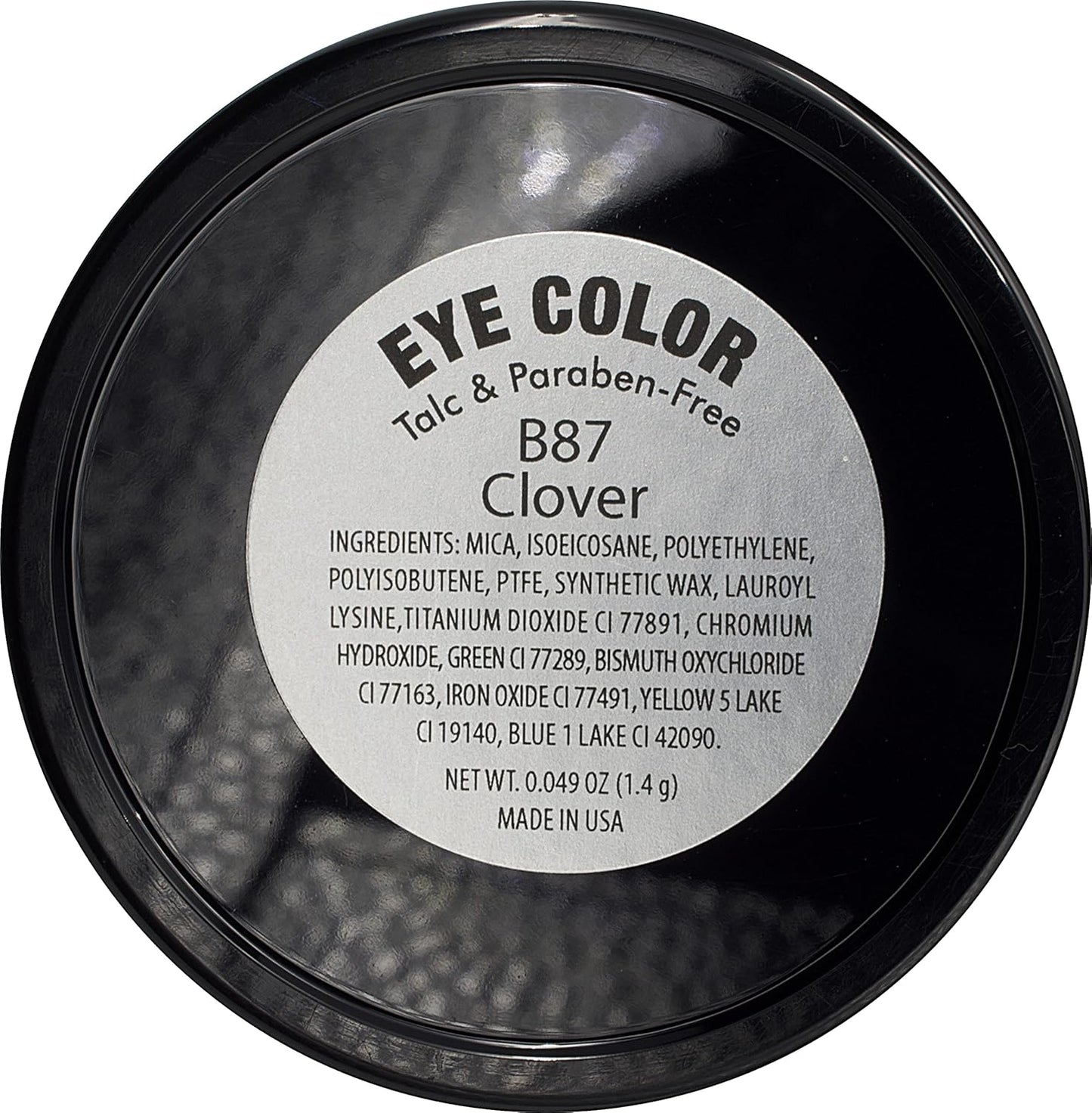 Clover Shimmering Emerald Green Yellow Gold Flecked Forest Pressed Powder Single Vegan Eyeshadow; Talc, Paraben & Cruelty Free