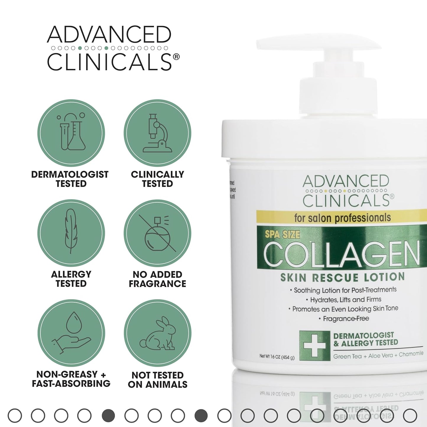 Advanced Clinicals Collagen Body Cream Moisturizer Lotion + Collagen Body Oil Skin Care 2 Piece Set – Tightening, Firming, & Hydrating Skin Care Set To Reduce Crepey Skin, Wrinkles, & Stretch Marks