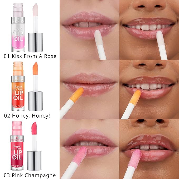 essence | Hydra Kiss Lip Oil | Vegan & Cruelty Free (02 | Honey, Honey!)
