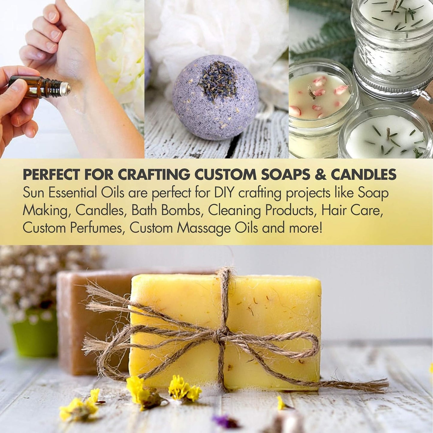 Sun Essential Oils – 2 oz Bay Essential Oil with Dropper for Diffuser, Massage Therapy, Scalp Care, Aromatherapy, Fresh Scent for Candle, Lotion & Shampoo Making, Room Fragrance