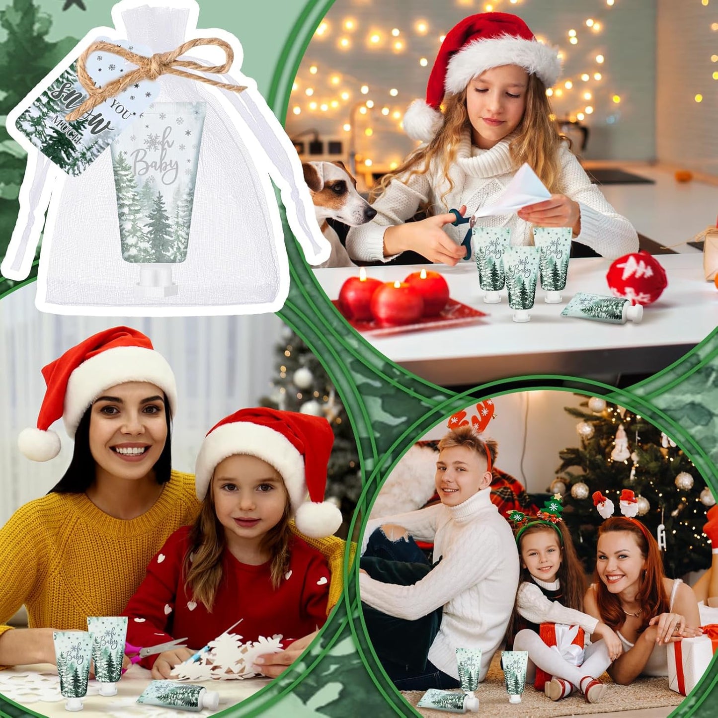 48 Sets Baby Shower Hand Cream Party Favors for Guests Gift Bulk Travel Size Hand Lotion Set for Baby Shower Wedding Christmas(Forest Baby)