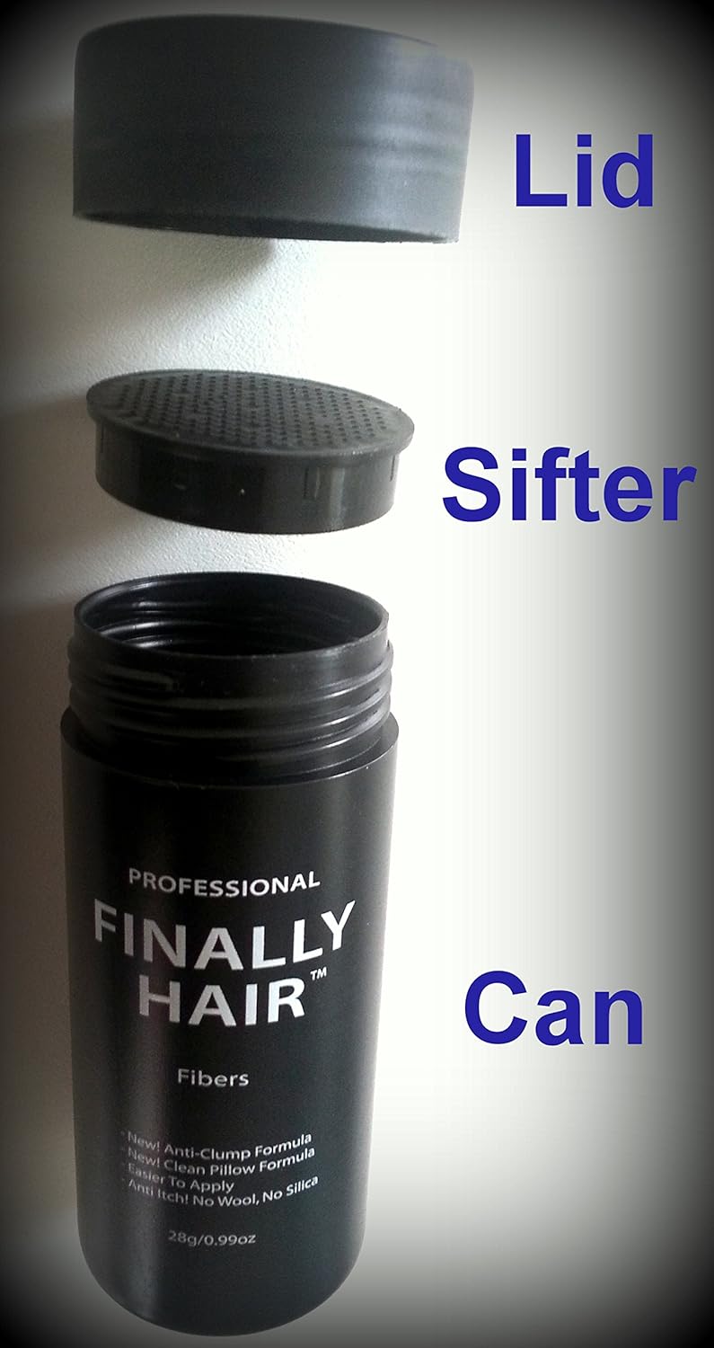 Hair Building Fibers - 50 Gram Refill - Refill Your Existing Fiber Bottle by Finally Hair (50g 50gr 50gram 50 G Gr Gram Light Salt & Pepper - Light Brown with a touch of Grey)