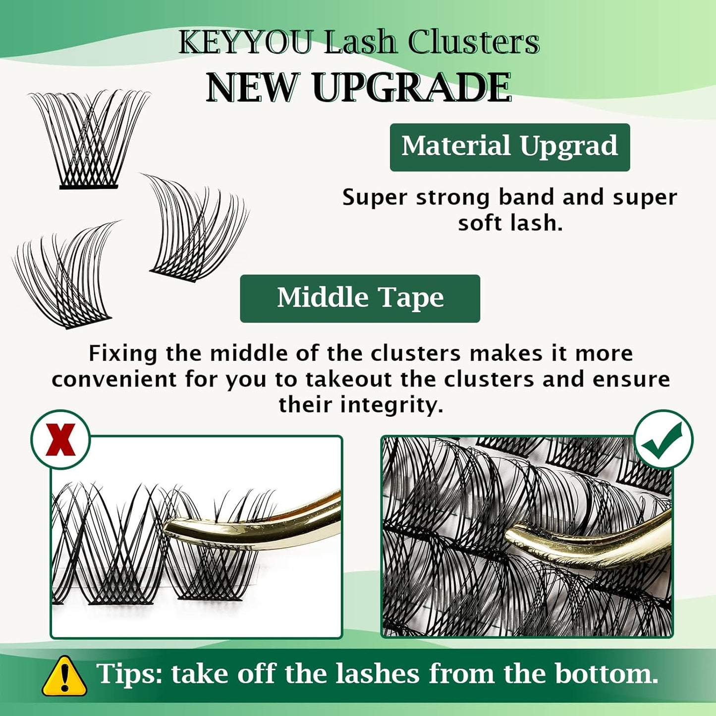 Lash Clusters,96 Pcs Cluster Lashes D Curl 8-18MIX DIY Lash Extensions Eyelash Clusters,KEYYOU Volume Wispy Individual Lashes Soft&Comfortable Easy DIY at Home(Y13,D-8-18MIX)