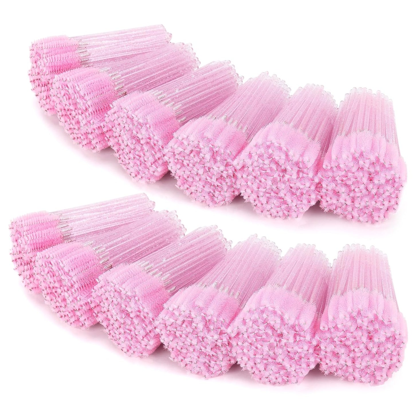 Tbestmax 1200 Disposable Mascara Wands Eyelash Brush Spoolies for Eyebrow Eye Lash Extension, Makeup Brushes Applicators Kits - Pink