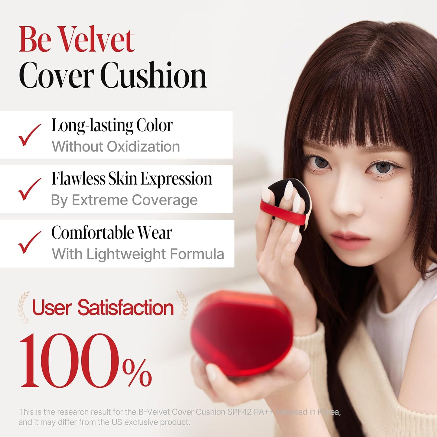 espoir [NEW] Be Velvet Cushion Foundation | Quick and Easy Coverage with Long-lasting Color by Zero Oxidation (#28 Ginger, 0.46 Ounce (Pack of 1))