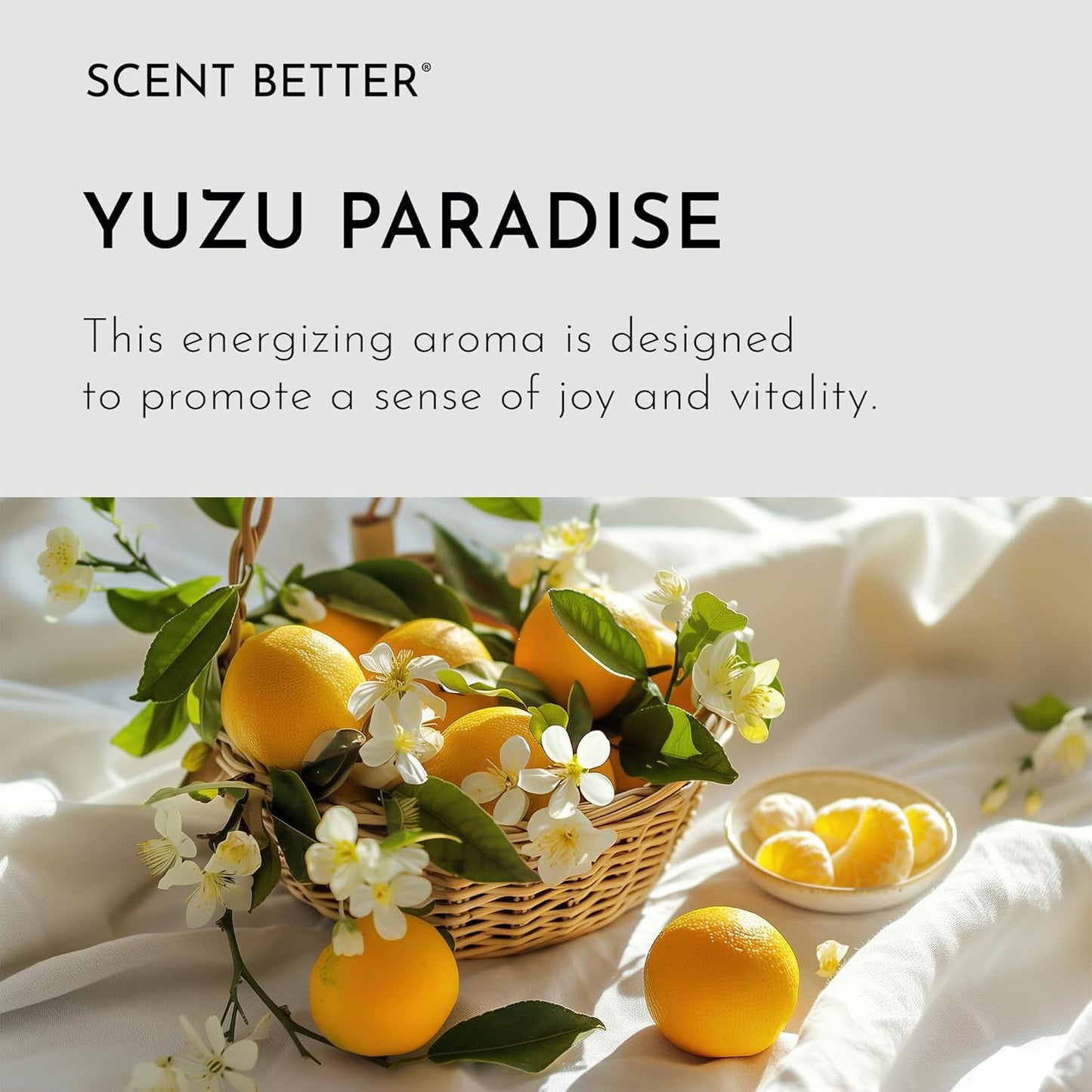 Scent Better Yuzu Paradise Aroma Essential Oil Blend: Aromatherapy Blend of Yuzu, Citrus, and Bamboo for Ultrasonic Diffusers & Nebulizers (3.3 Fl Oz, 100 mL)