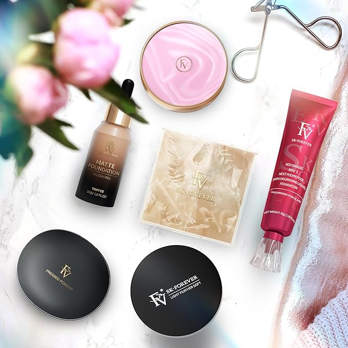 FV 2 Pack Hydrating Liquid Foundation Makeup, Waterproof & Lightweight, Natural Finish with Medium Coverage, Ideal for Dry and Normal Skin (Nourishing Classic Ivory)