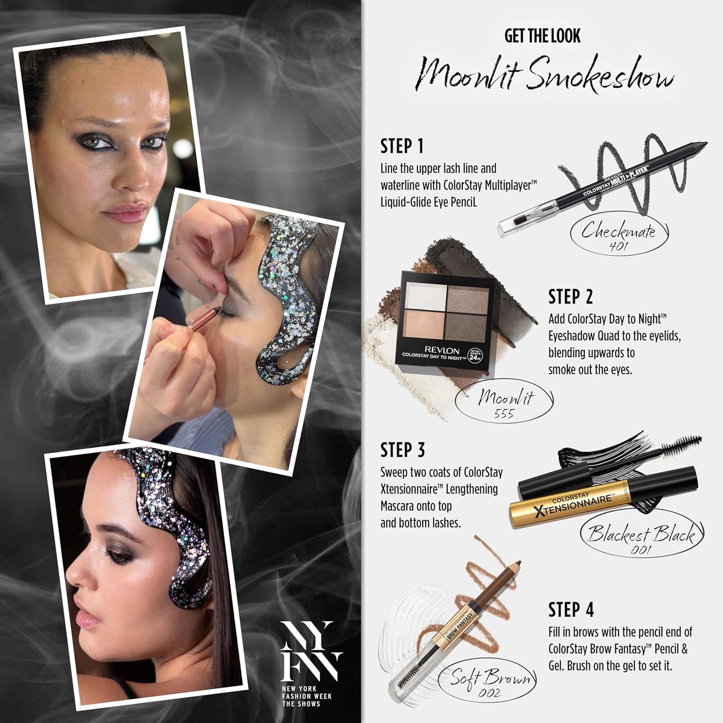 Revlon ColorStay Brow Fantasy, All In One Eyebrow Powder Pencil with Shaping Clear Gel, Gel Infused with Panthenol, Smudge-proof, 16HR Visibly Full Brows, 002 Soft Brown