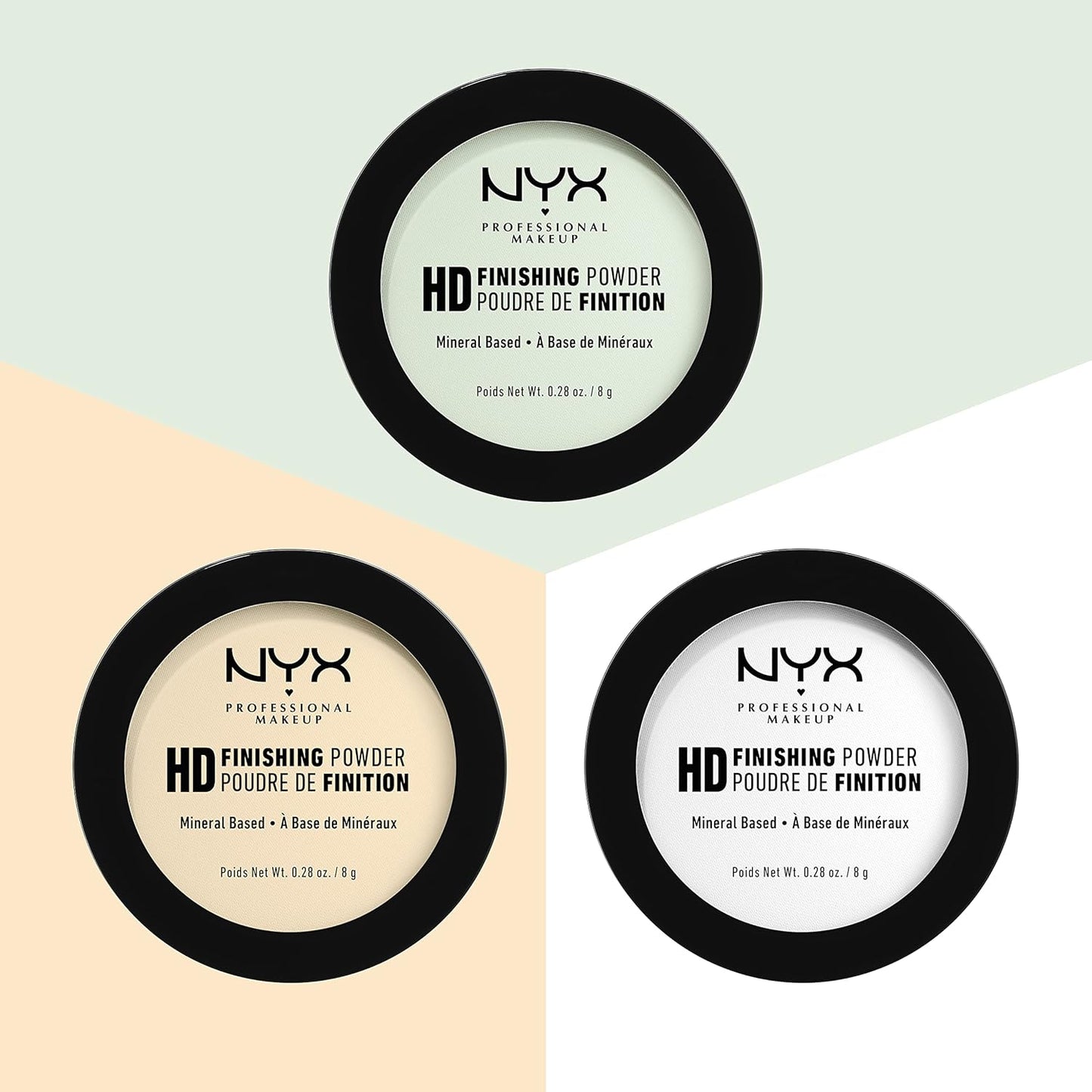 NYX PROFESSIONAL MAKEUP HD Finishing Powder, Pressed Setting Powder - Mint Green