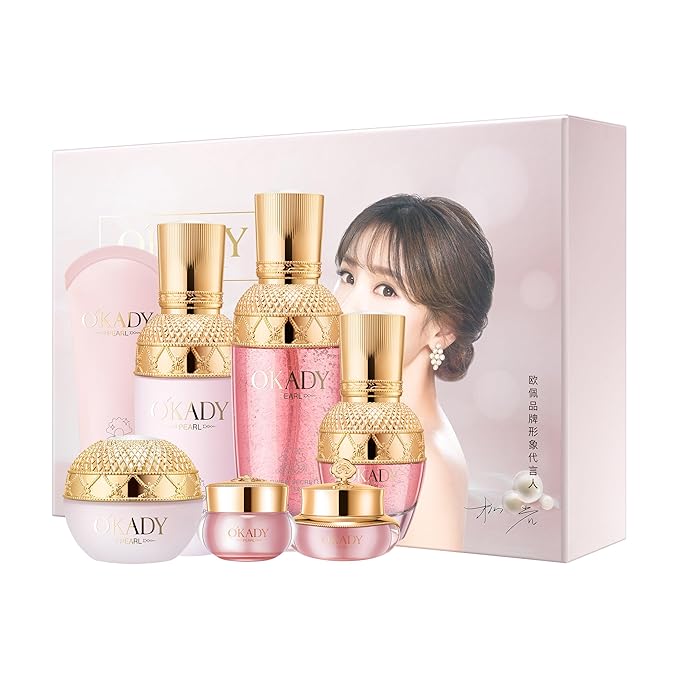 FLOWER SECRET PURE PEARL LADY SKIN CARE SET (FLOWER SECRET Seven-piece set)