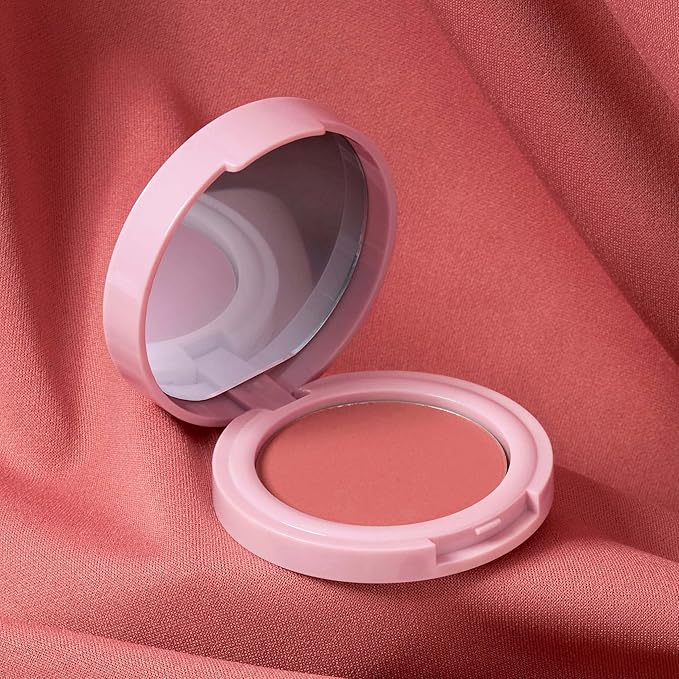 Mally Beauty Bulletproof Powder Blush - Confident Coral - Long-Lasting Flush of Color - Compact Blush Powder Makeup - Matte Finish