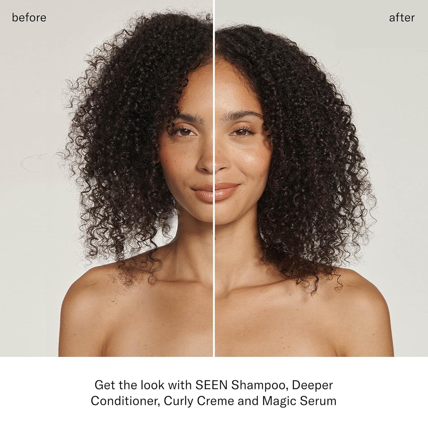 SEEN Curly Creme - Scented - Non-Comedogenic & Sulfate-Free Curl Defining Styling Hair Cream- Reduces Frizz- Heat Protectant- Safe for Sensitive Skin