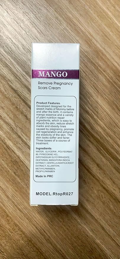 RtopR Mango Stretch Marks and Scar Cream -Stretch Marks and Scar Removal Cream for Pregnancy - Best Body Moisturizer-40g